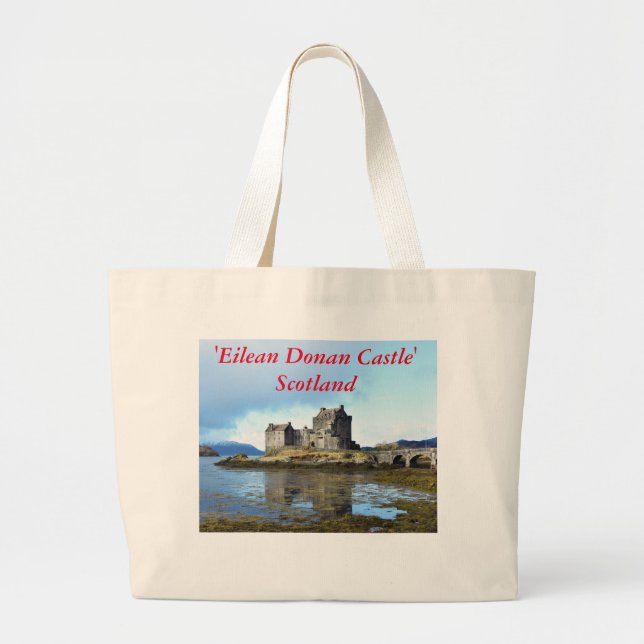 'Eilean Donan Castle' - Scotland Large Tote Bag (Front)