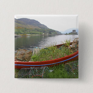Eilean Donan Castle, Scotland. The famous Eilean 4 15 Cm Square Badge