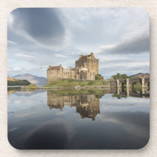 Eilean Donan Castle with reflection in Scotland Coaster