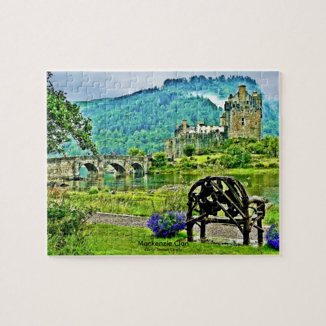 Eileen Donan Summertime Scotland Mackenzie Clan Jigsaw Puzzle (Horizontal)