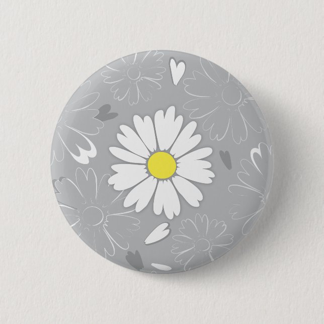Eilin's Daisy Flower 6 Cm Round Badge (Front)