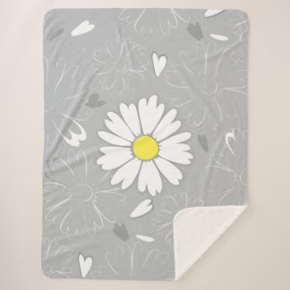 Eilin's Daisy Flower Sherpa Blanket