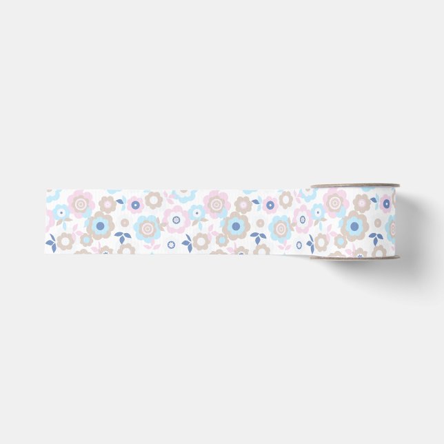 Eilin's Spring Flowers 3 Grosgrain Ribbon (Front)