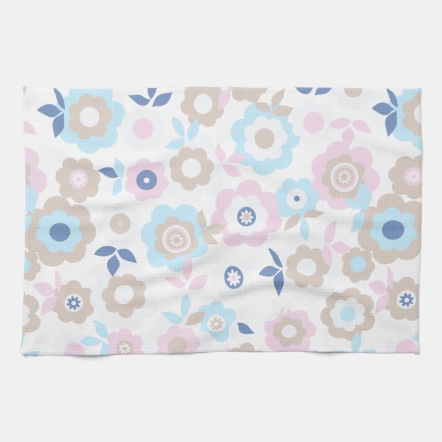 Eilin's Spring Flowers 3 Tea Towel (Horizontal)