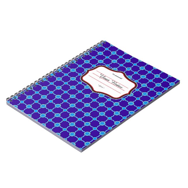 Ein blau weisses Herz Notebook (Left Side)