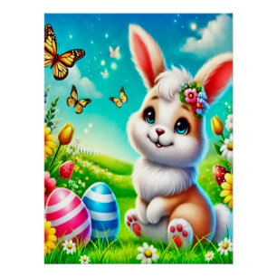 Ein glücklicher Hase Poster