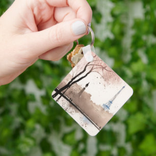 Ein Hauch von Paris - Aquarell -  Key Ring