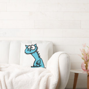 Ein niedlicher Drache in blau Cushion