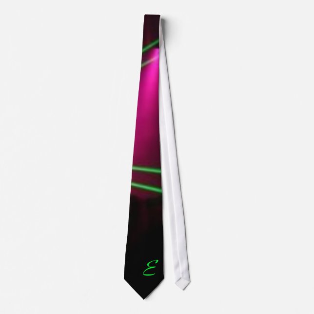 Einar laser and pink techno tie (Front)