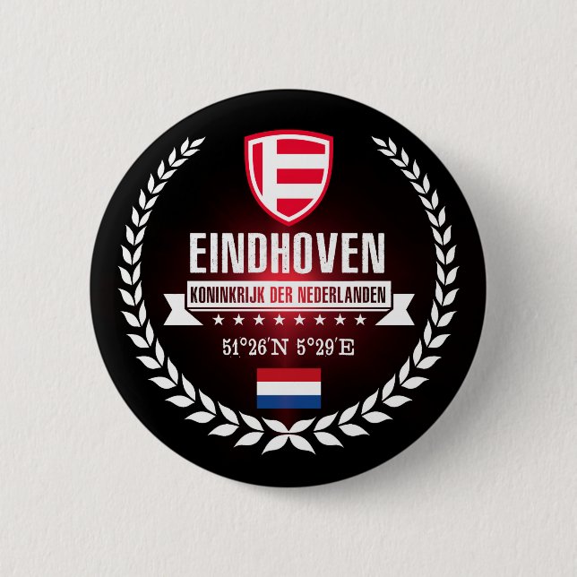 Eindhoven 6 Cm Round Badge (Front)