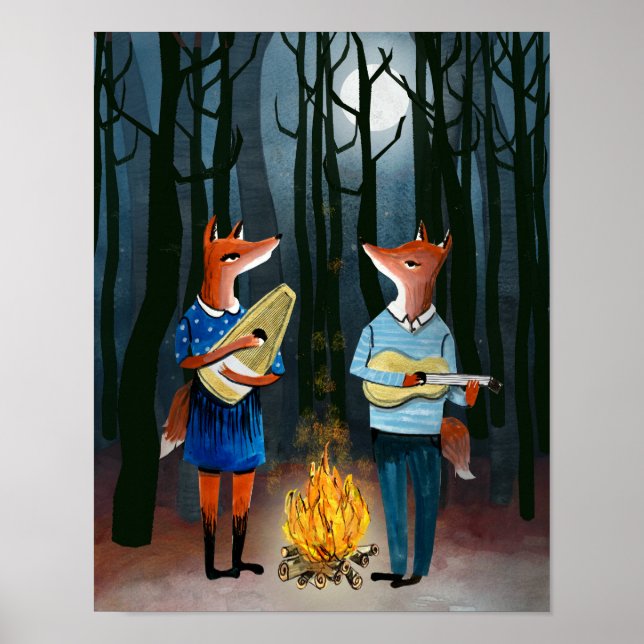 Eine Kleine Foxmusik - Cute Foxes play music. Poster (Front)