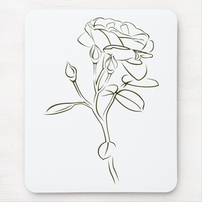 Eine Rose für die Liebste.... Mouse Pad (Front)