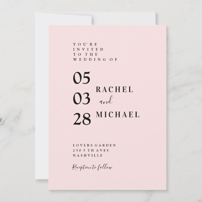 Einfache Einladung Invitation (Front)