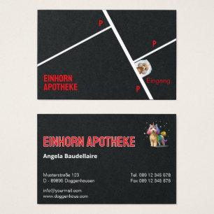 Einhorn Apotheke Visitenkarten 