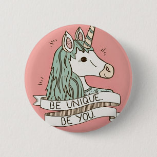 Einhorn Button 5.7 cm Round