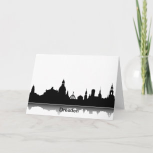 Einladungskarte mit Dresden Skyline. Card