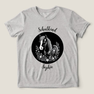 Einschulung - Schulkind - Einhorn mit Sternchen Tri-Blend Shirt