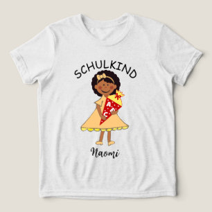 Einschulung Schulkind - Mädchen mit Schultüte 7   Tri-Blend Shirt