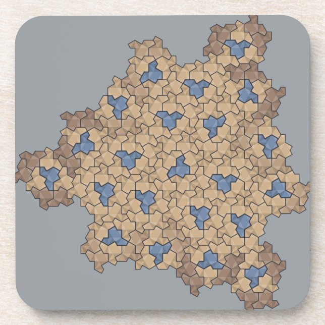 Einstein aperiodic tiling "Rocky Mountain Fall" Coaster (Front)