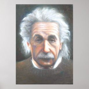 Einstein by Carol Broderick, science, painting Poster