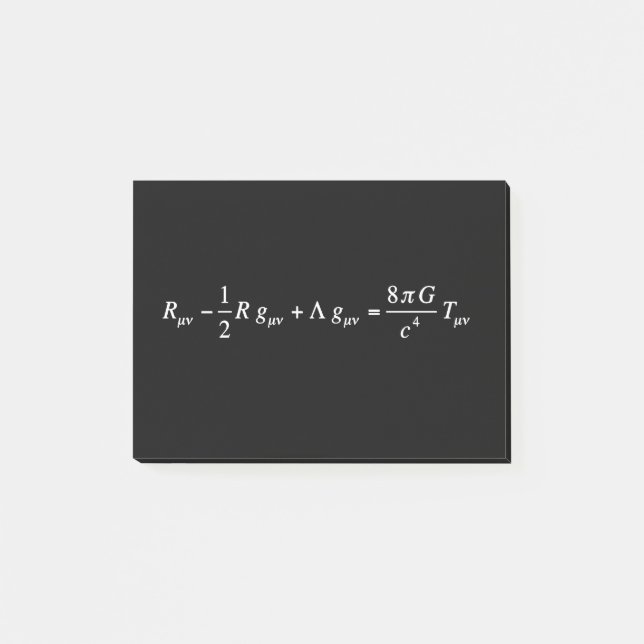 Einstein field equation of general relativity post-it notes (Front)