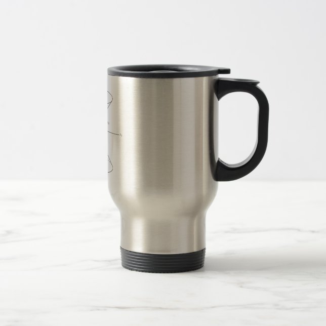 Einstein special relativity time travel dual-cone mug (Right)