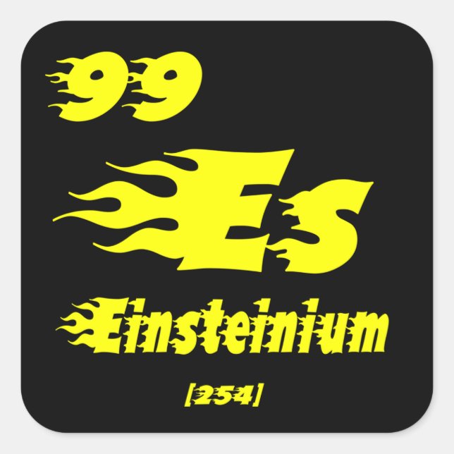Einsteinium Square Sticker (Front)