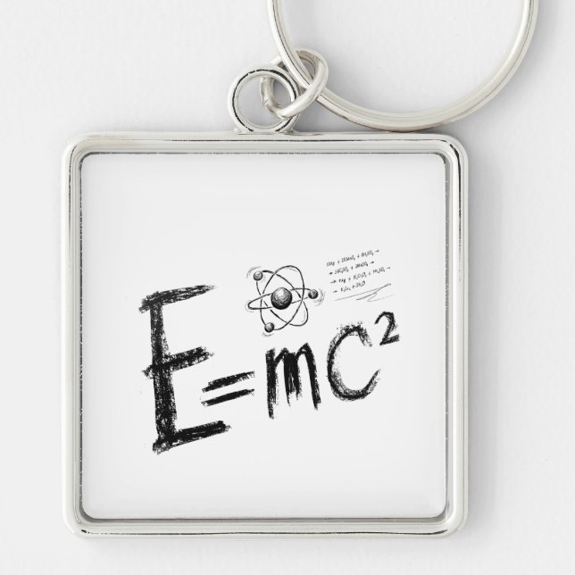  Einstein's Theory of Relativity. Formula Key Ring (Front)