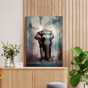 Einzigartiger Elefanten-Kunstdruck: Moderne Street Photo Print