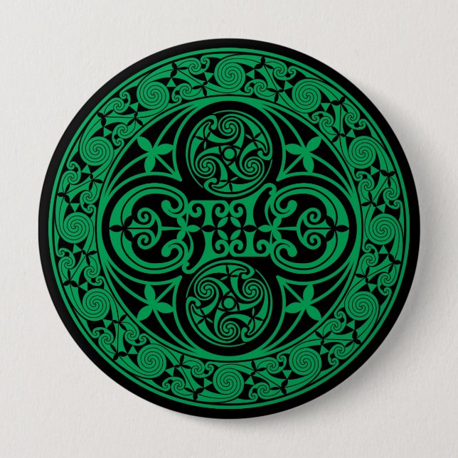 Eire: Celtic Irish ambigram 10 Cm Round Badge (Front)