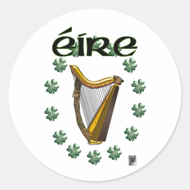 eire classic round sticker (Front)
