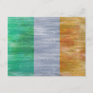 Eire distressed flag postcard