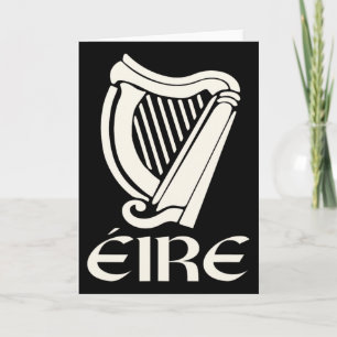 Eire Gaelic Ireland Eireann Irish Pride Harp St Pa Card