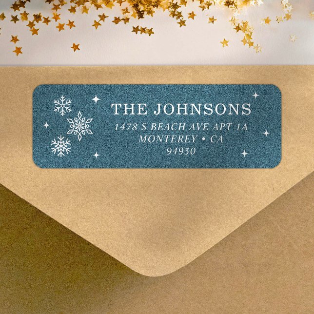 Eis Glitter Snowflakes Return Address (Creator Uploaded)
