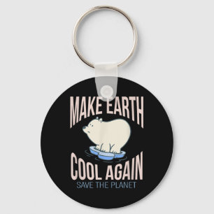 Eisbär Make Earth Cool Again Climate Change Enviro Key Ring