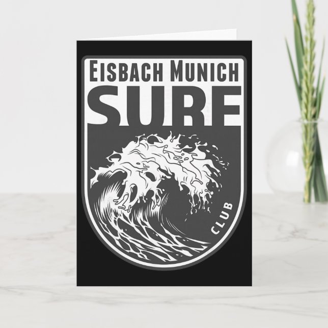 Eisch, Munich Surf Souvenir Surfing Waves Vacation Card (Front)