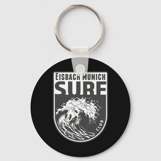 Eisch, Munich Surf Souvenir Surfing Waves Vacation Key Ring (Front)