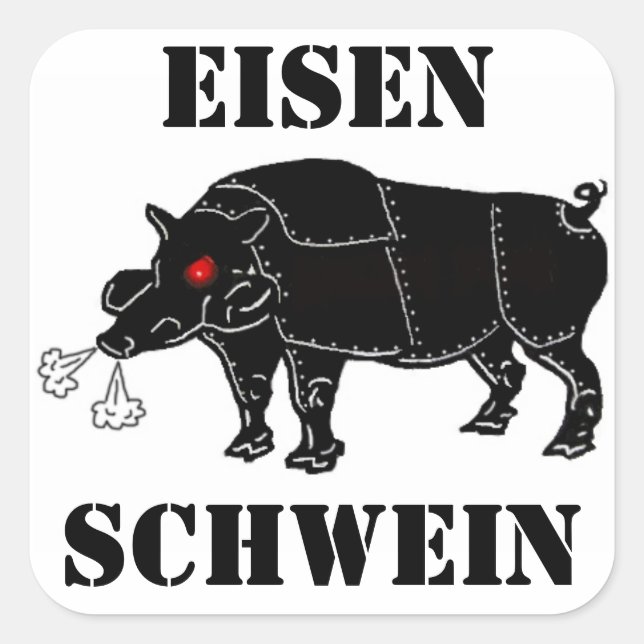 EISEN-SCHWEIN Square Sticker (Front)