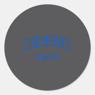 Eisenhower High School Hs Shelby Township Mi Vinta Classic Round Sticker