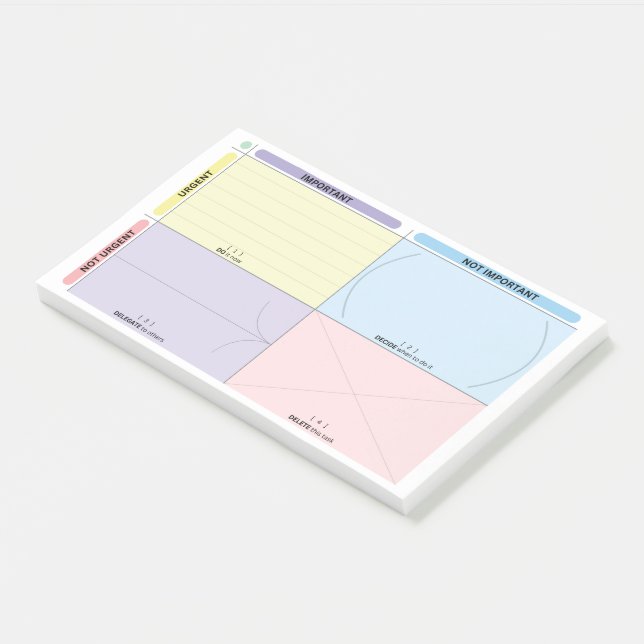 Eisenhower Matrix Post It Post-it Notes (Angled)