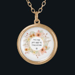 Eishet Chayil Woman of Valour Gold Plated Necklace<br><div class="desc">Eishet Chayil Woman of Valour
The Hebrew text depicts the verse in Proverbs 31"10 "What a rare find is a capable wife!  Her worth is far beyond rubies."</div>