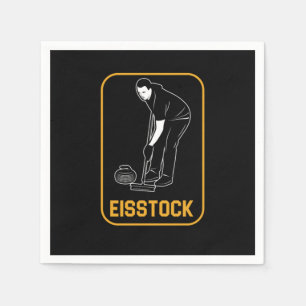 Eisstock Love Curling Ice Chess Ice Sports Gift Napkin