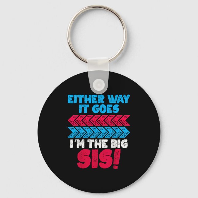 Either Way I’m In Charge Funny Confident Sibling A Key Ring (Front)