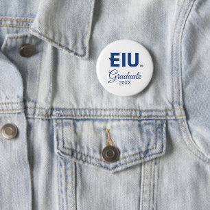 EIU Block Letter 6 Cm Round Badge