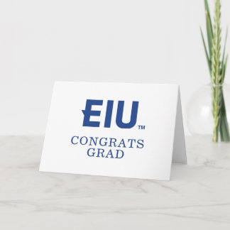 EIU Block Letter Card