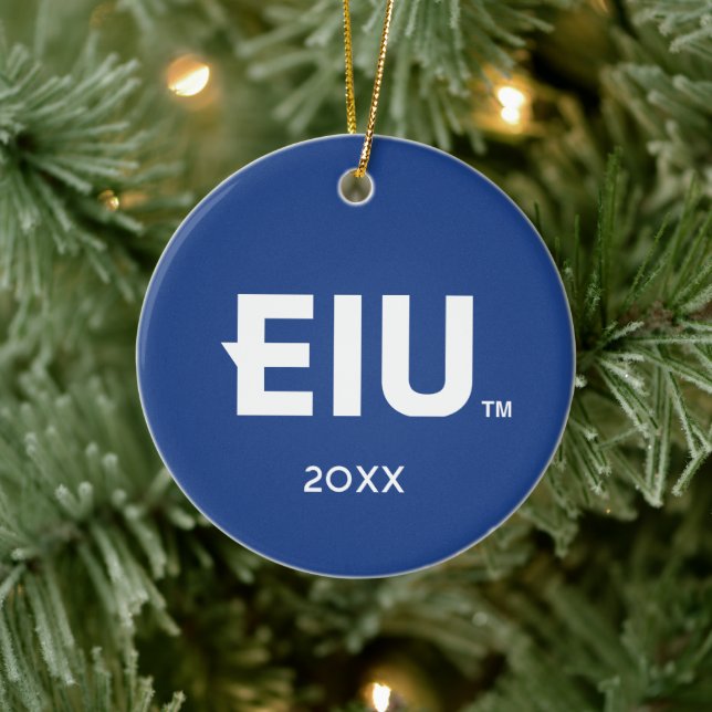 EIU Block Letter Ceramic Tree Decoration (Tree)