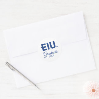EIU Block Letter Classic Round Sticker