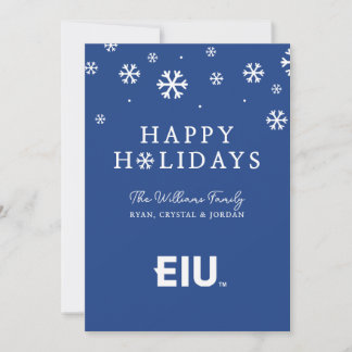 EIU Block Letter Holiday Card