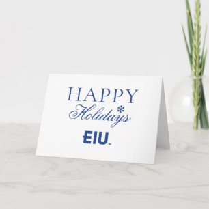 EIU Block Letter Holiday Card