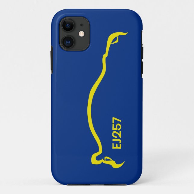 "EJ257" STI  Blue / Yellow Silhouette Case-Mate iPhone Case (Back)